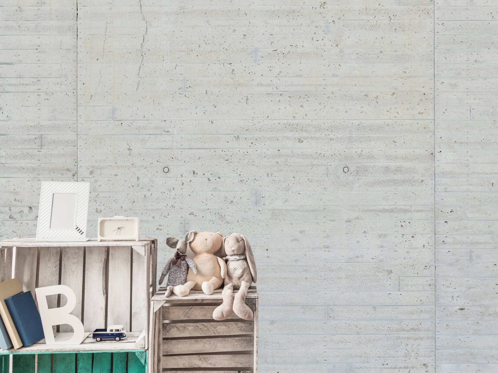 Concrete look wallpaper - Concrete strips  - Warehouse 19
