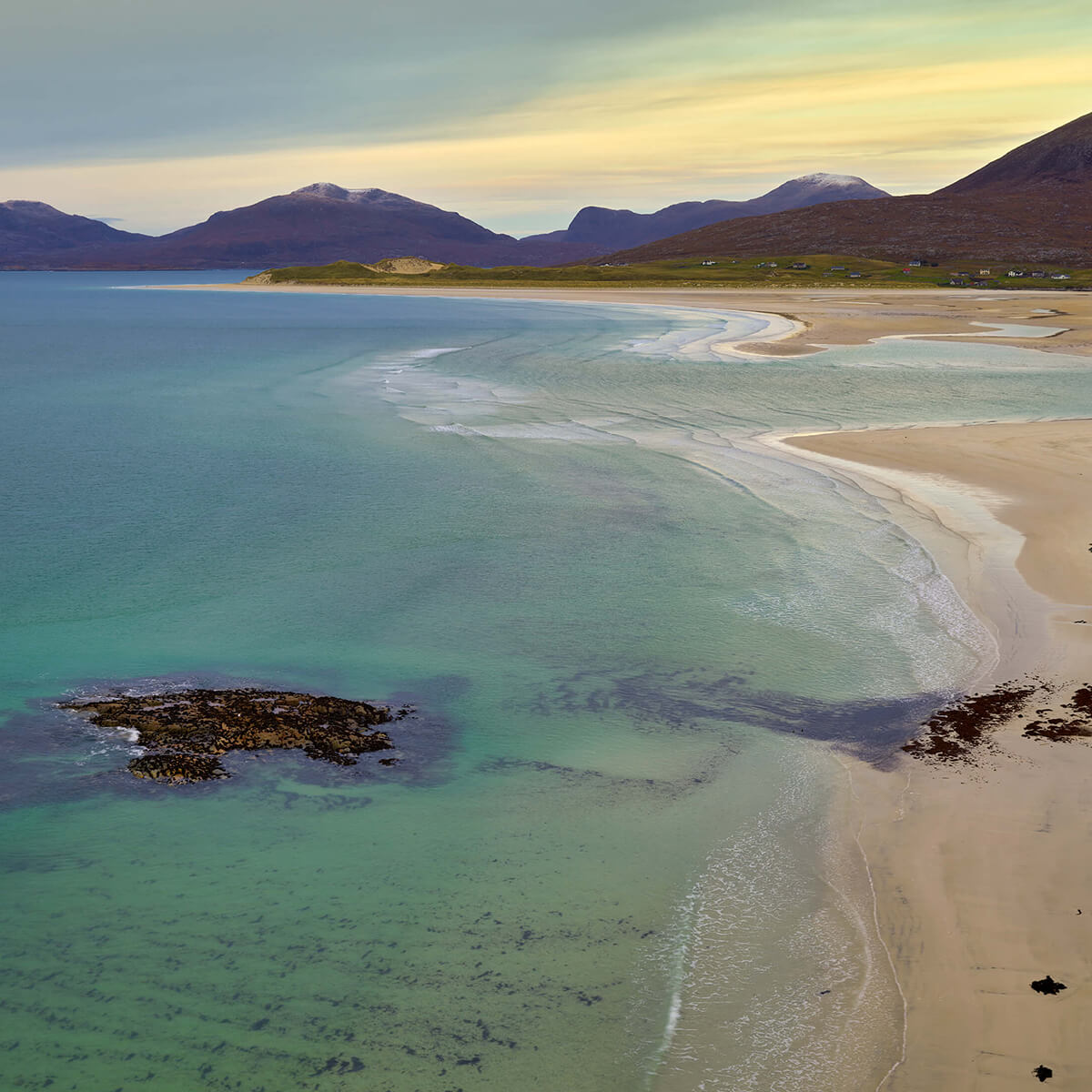 Sea and mountains along the coastline