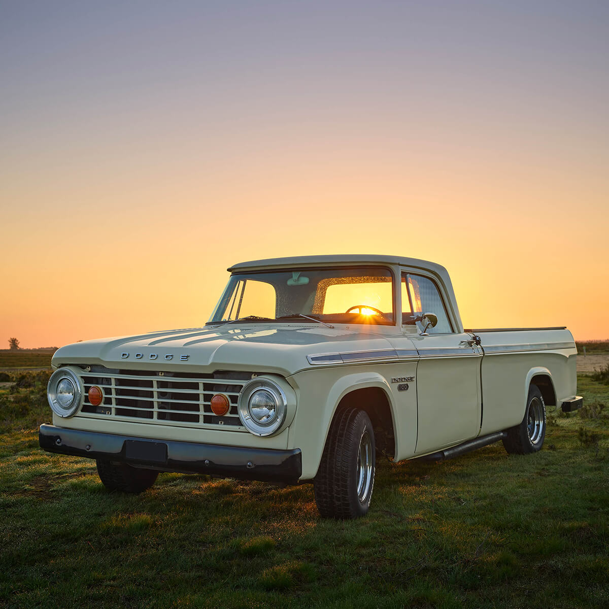 Pick-up bij zonsopgang