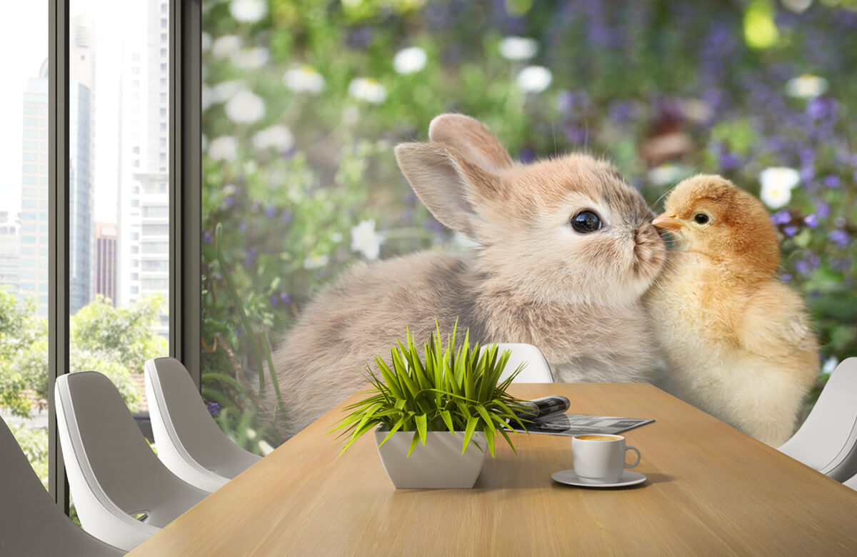 Wallpaper Rabbit and chick 4