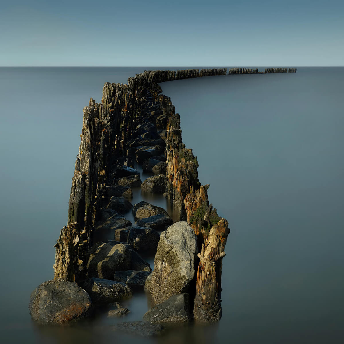 Breakwater by the sea