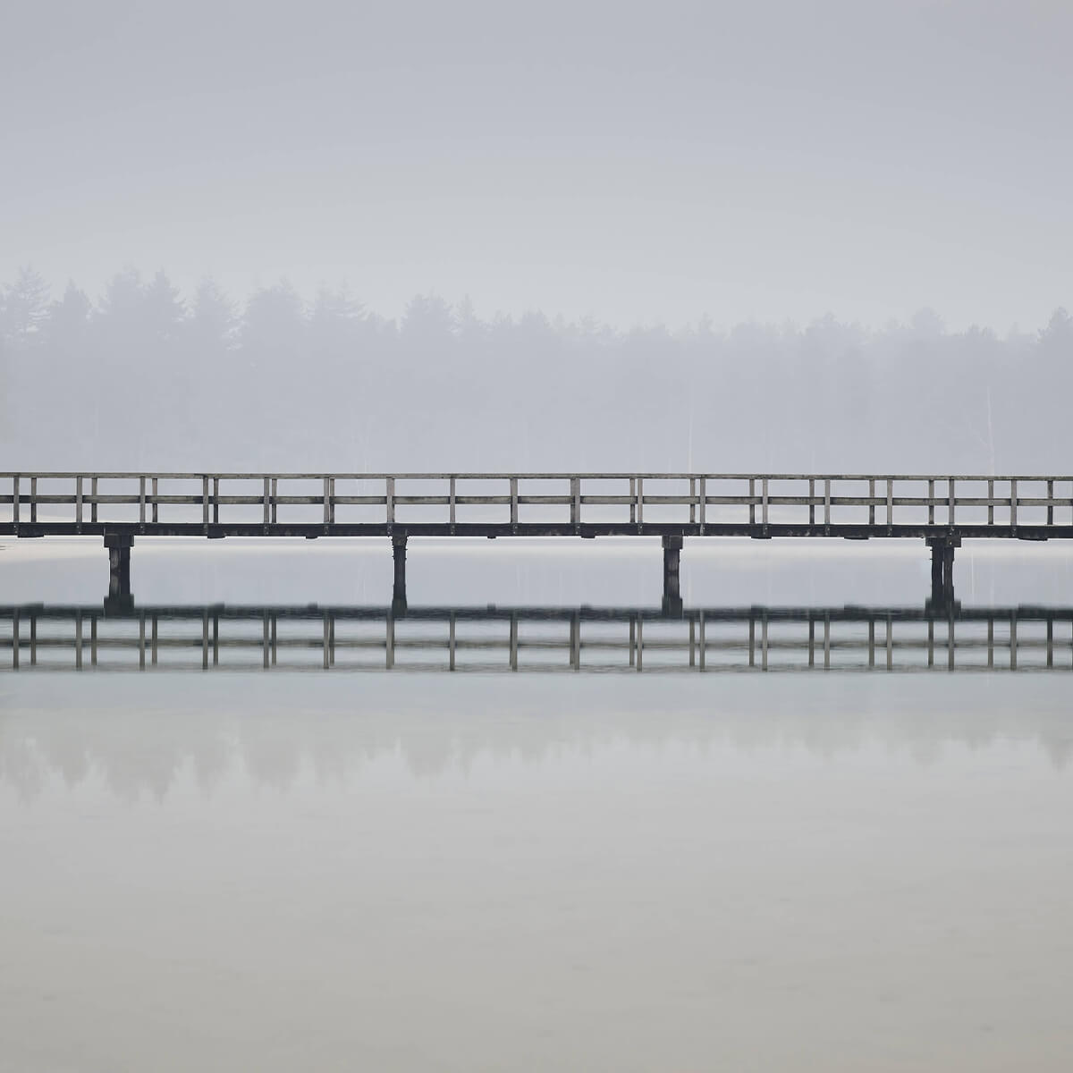 Brücke im Nebel