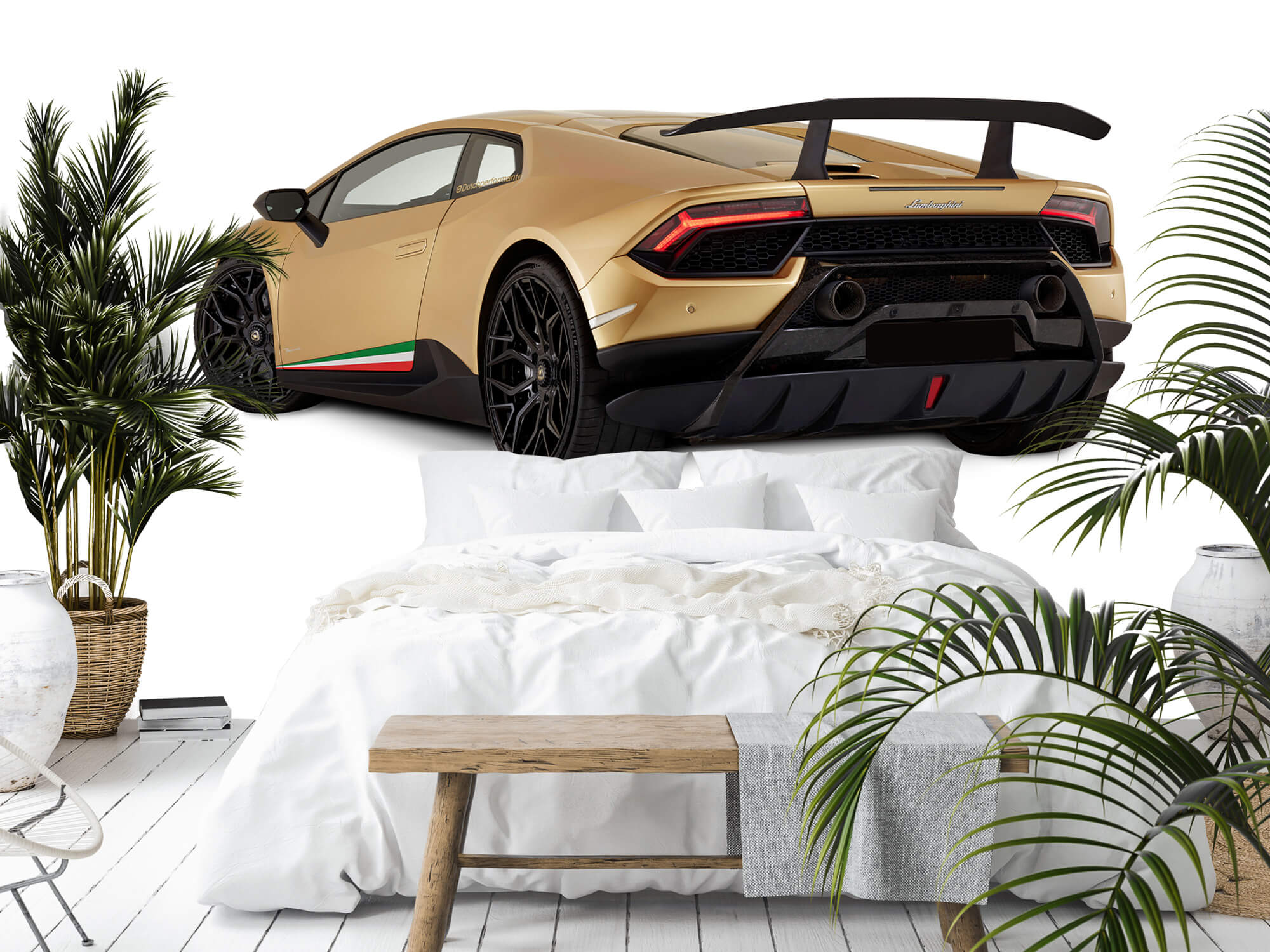 Wallpaper Lamborghini Huracán - Left Rear Side, white 2