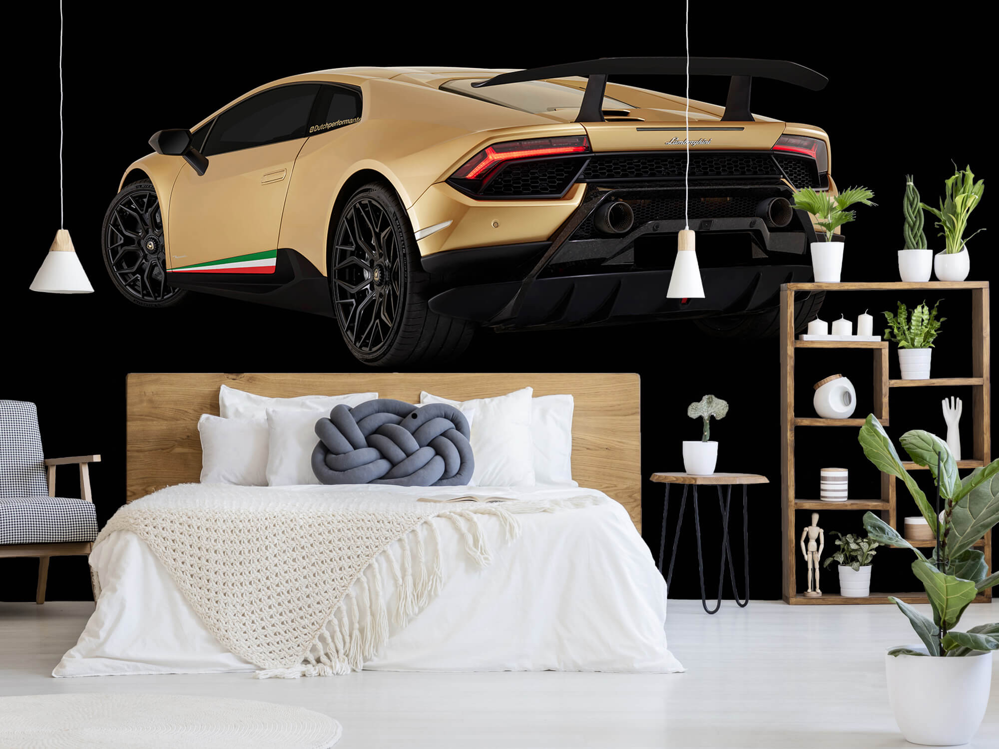 Wallpaper Lamborghini Huracán - Left Rear end, black 1