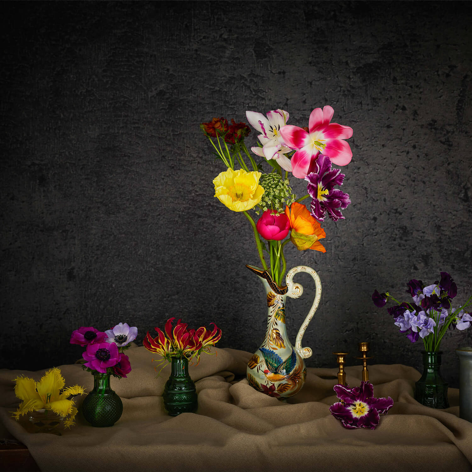 Flowers in vases