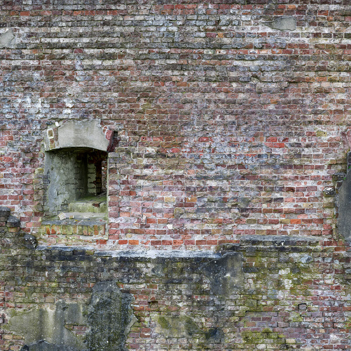 Mur de briques en couches