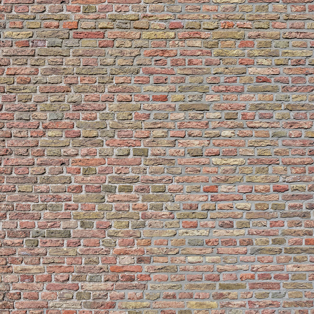 Brick wall with restored joints