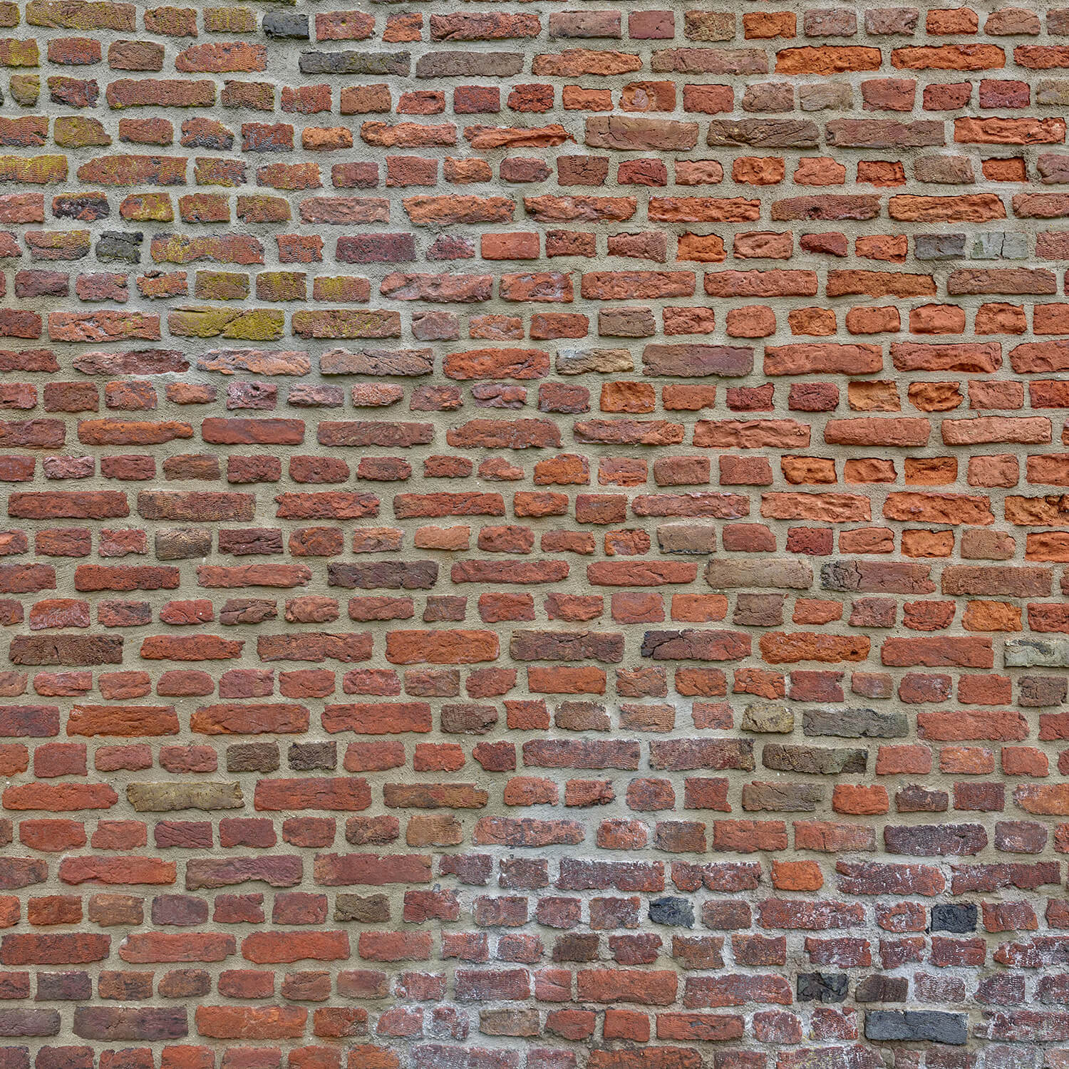 Wall with big and small bricks