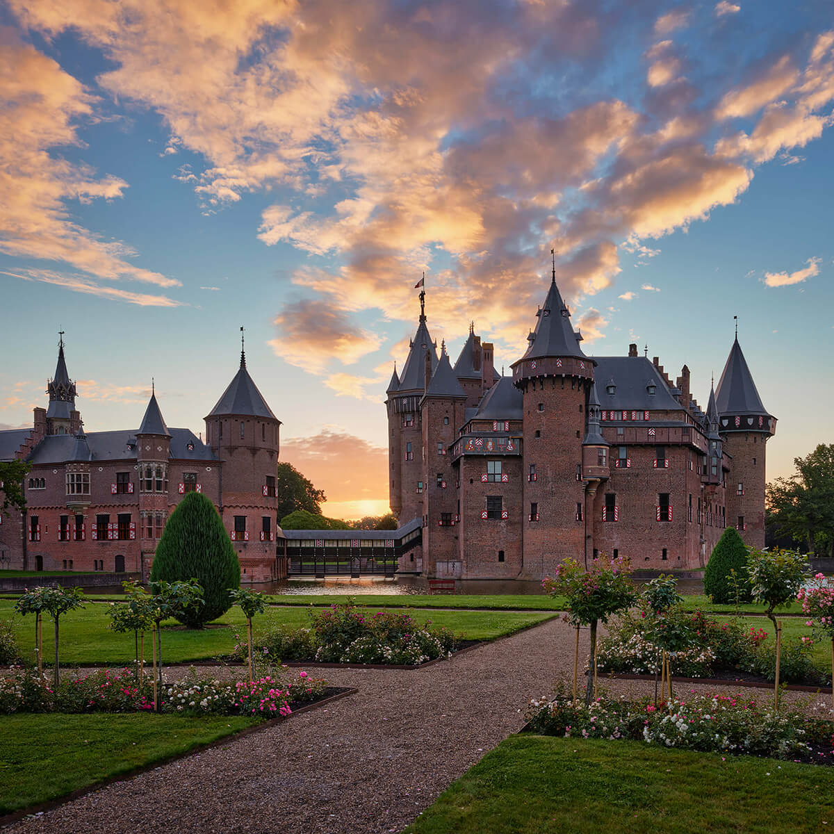 Schloss de Haar hinterer Garten