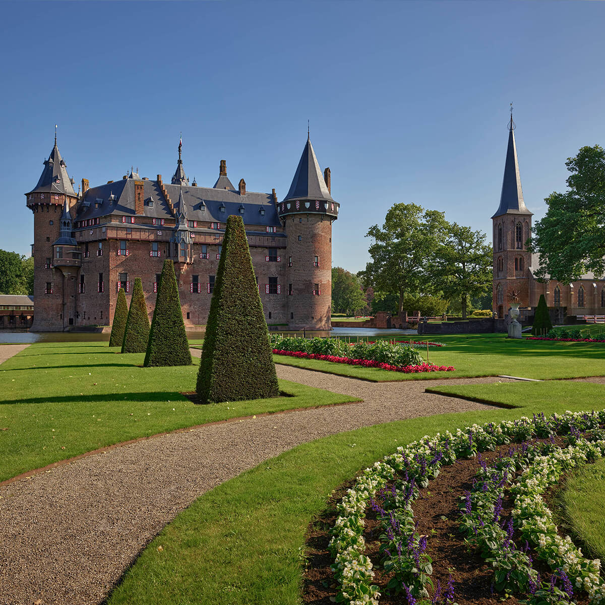 Schloss de Haar im Sommer