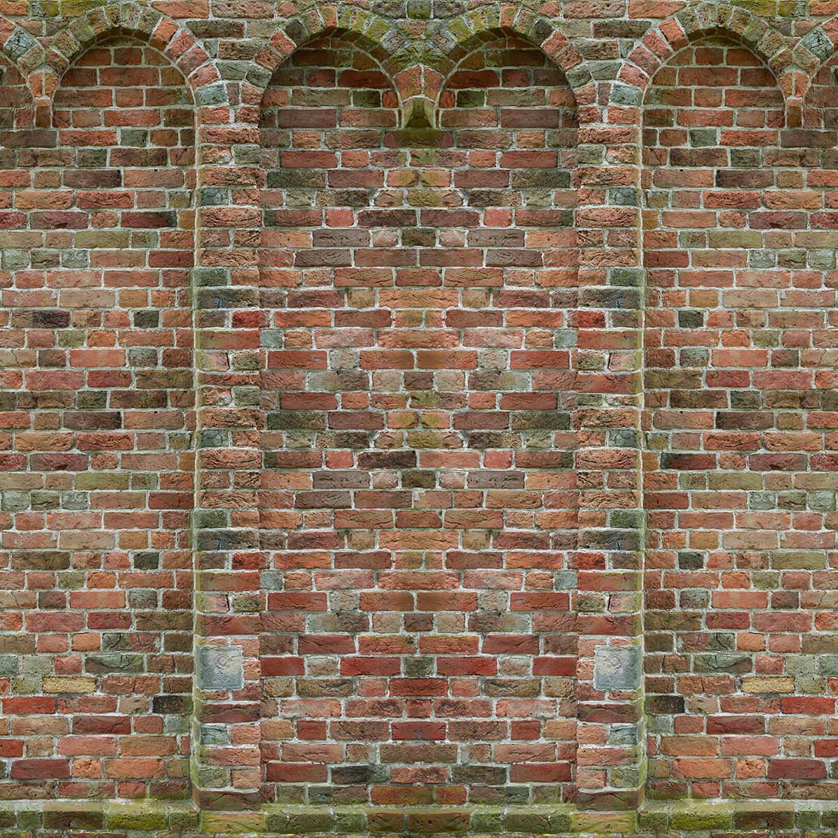 Vieux mur avec des arches