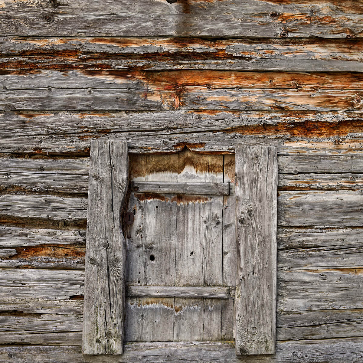 Old wood with door