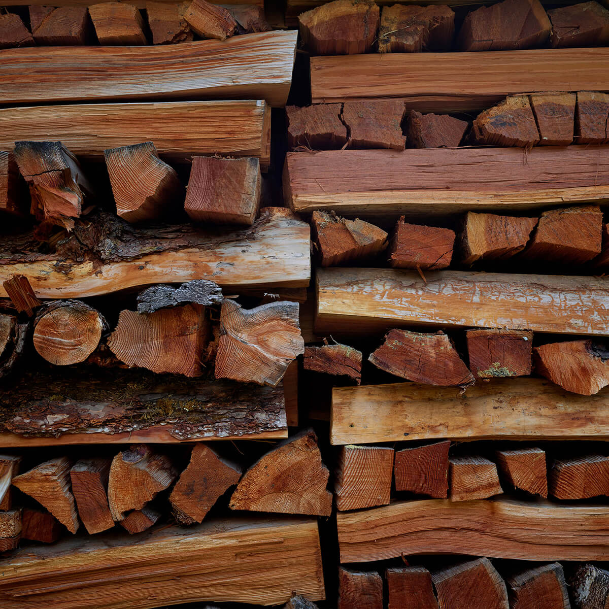 Stapel met houtblokken