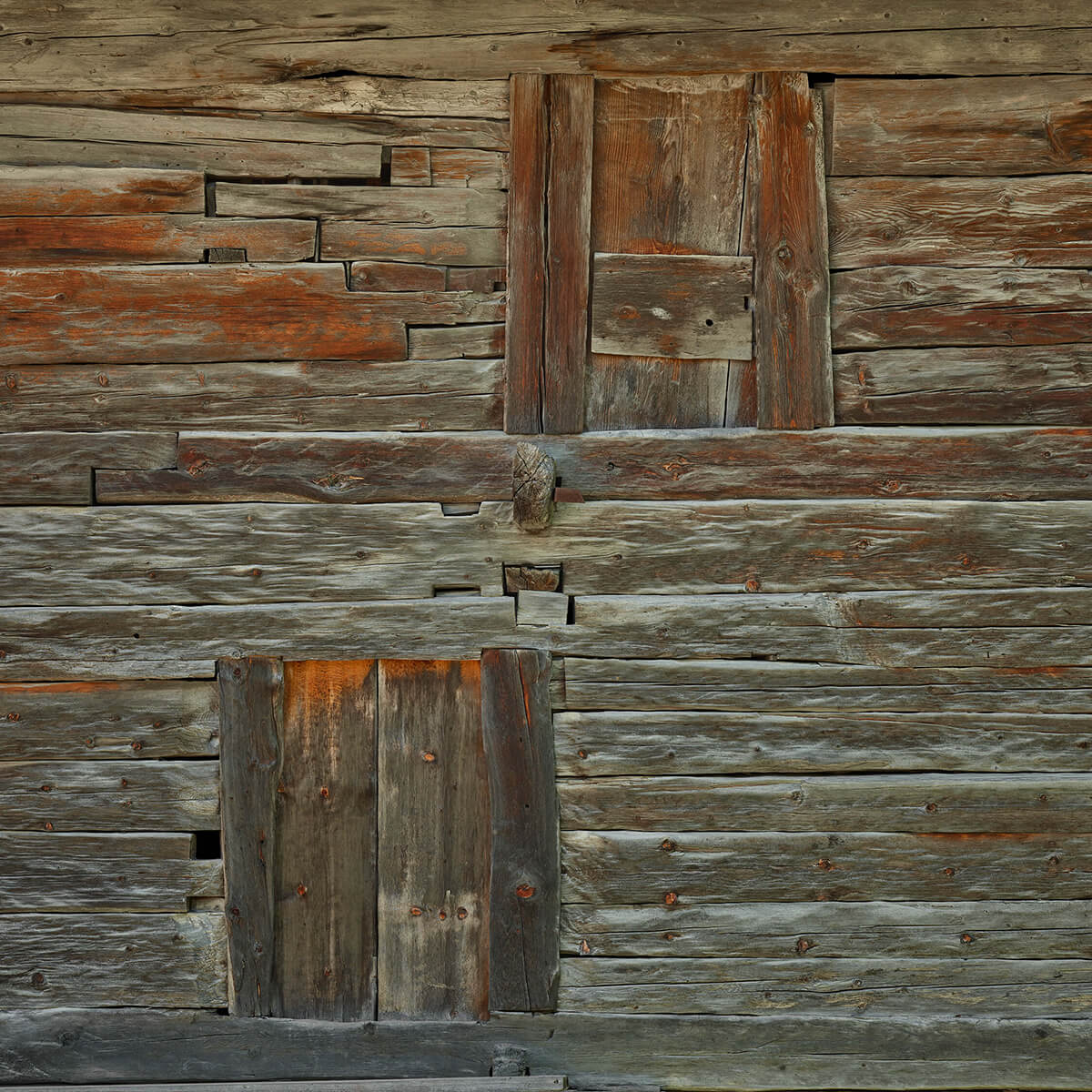 Old wooden doors