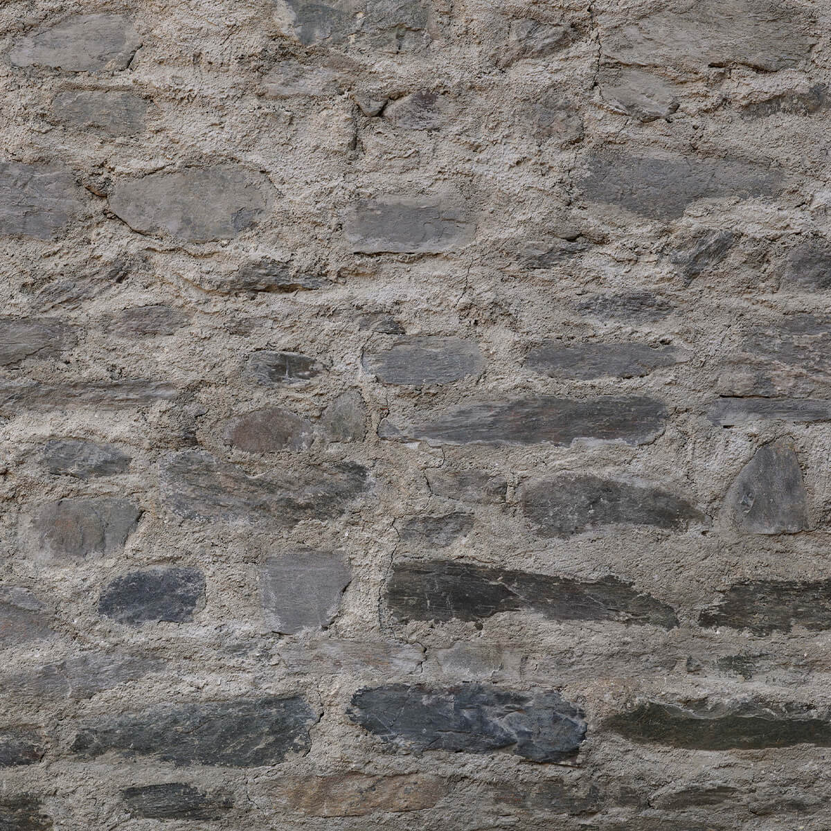 Wall with rough stones