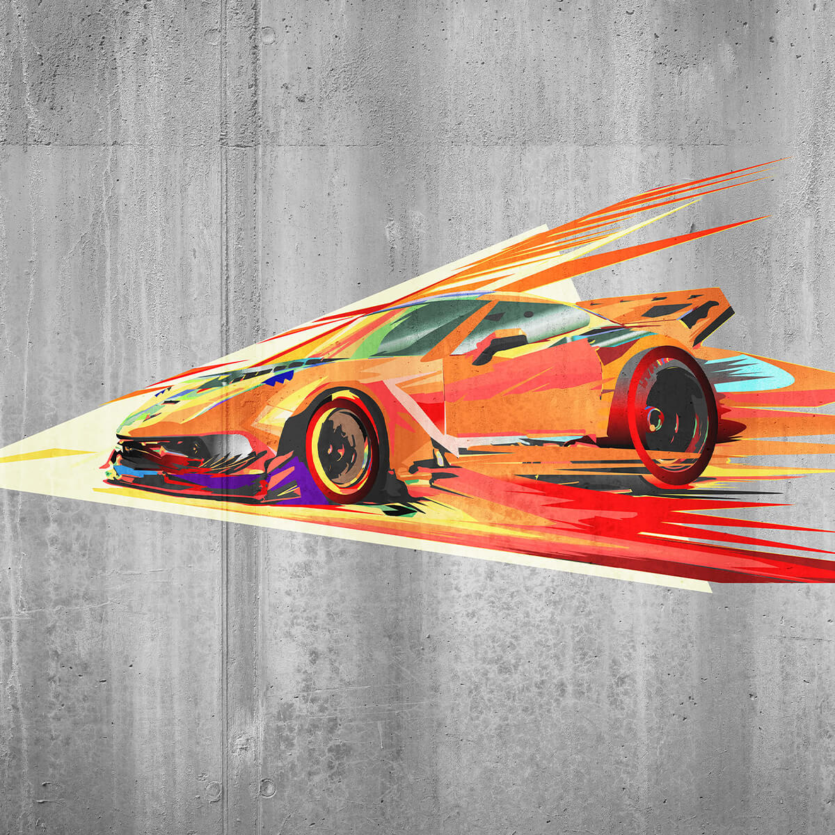 Graffiti raceauto