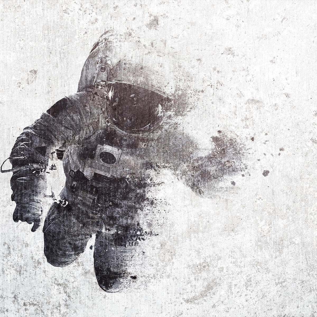Schwebender Astronaut