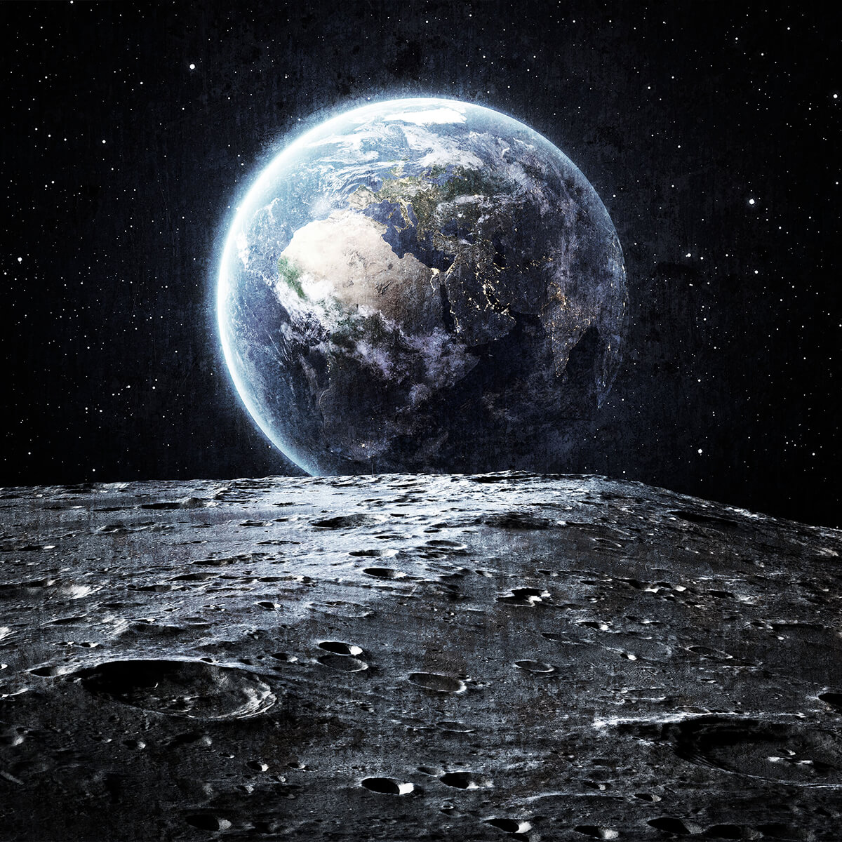 La lune et la terre