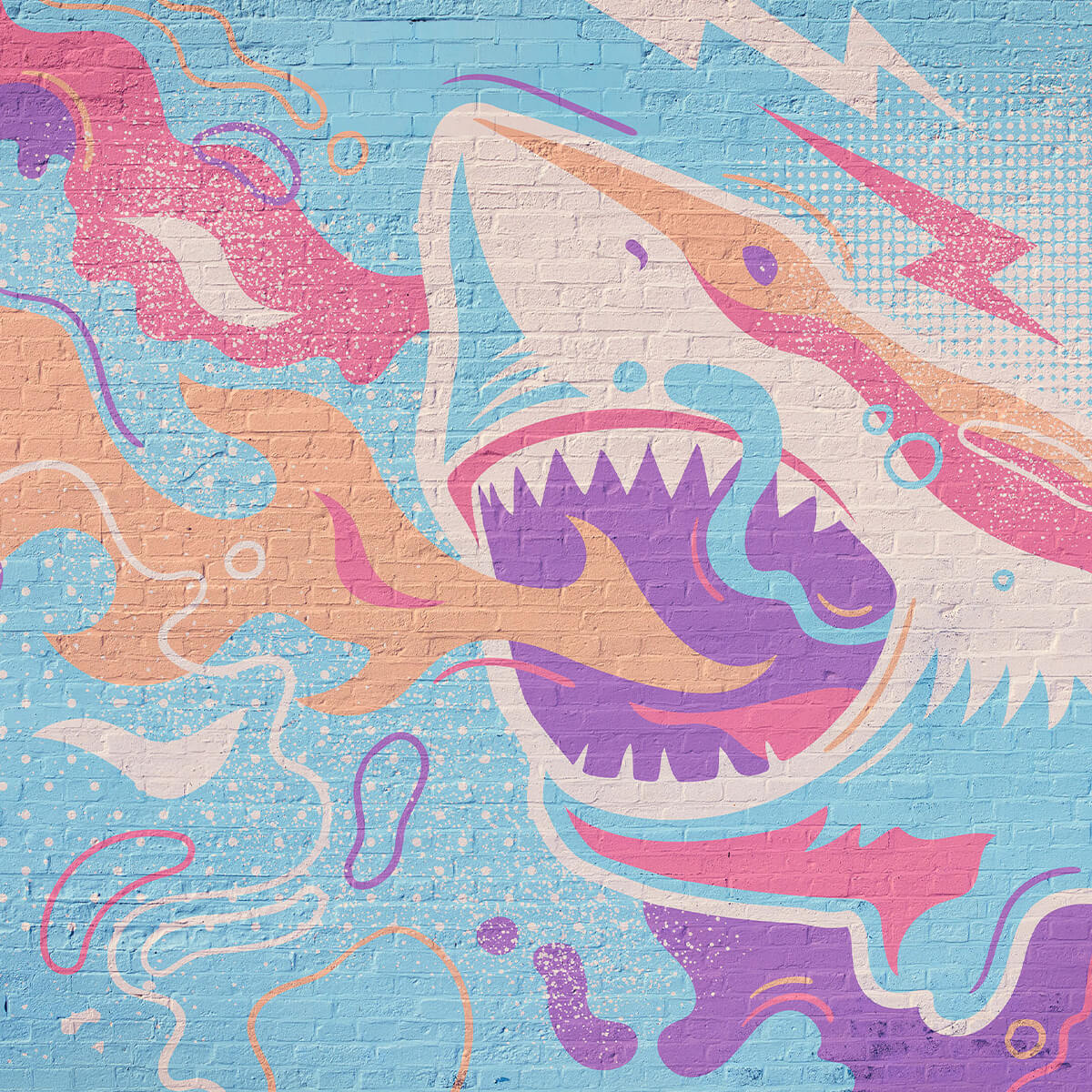 Graffiti with shark