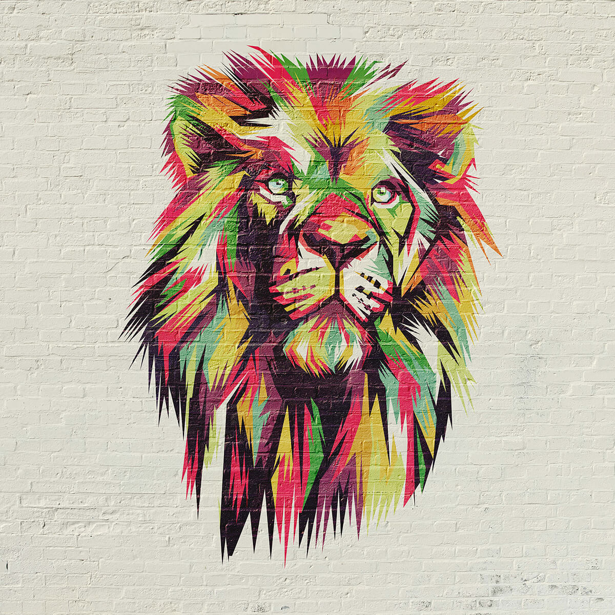 Graffiti d'un lion