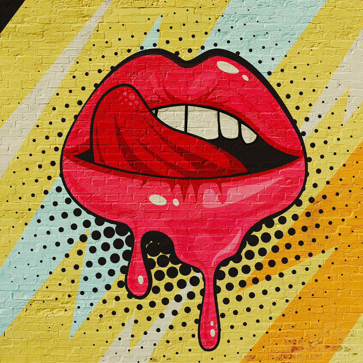 Graffiti d'une bouche