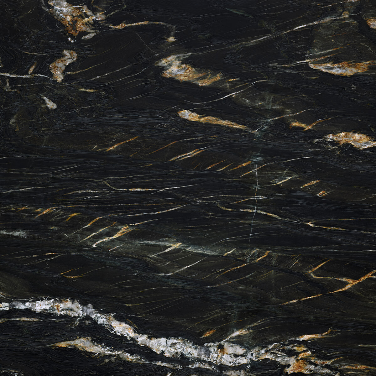 Black marble with gold structure