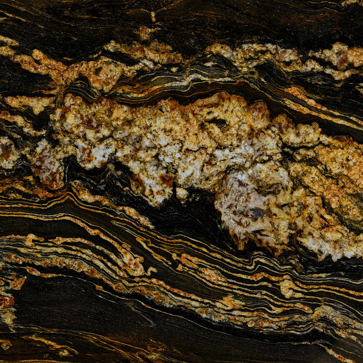 Black gold marble