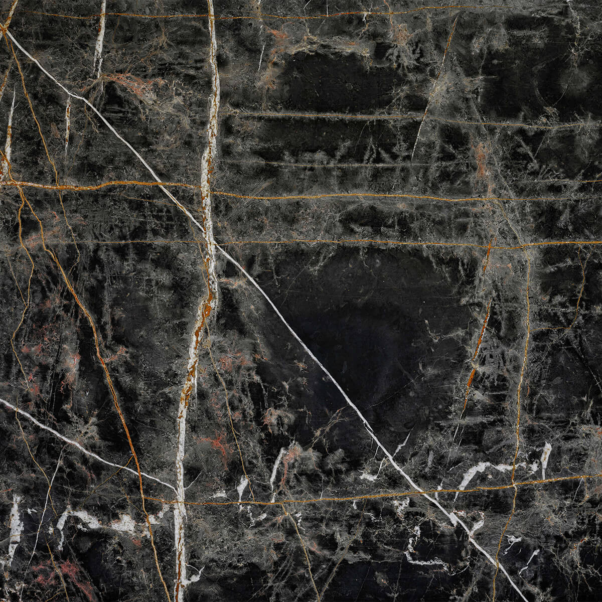 Dark marble with copper-coloured lines