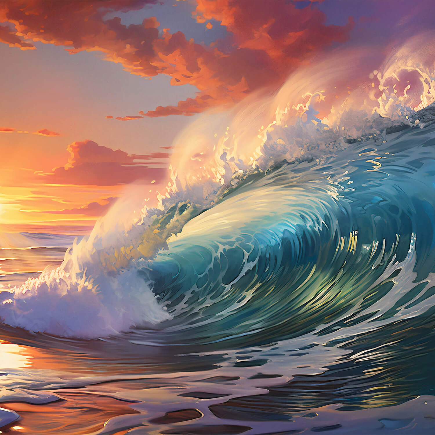 Amazon.com: Design Art PT10053-16-32 Bright Yellow Sunset