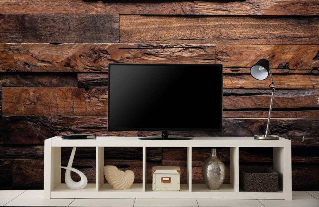 Wallpaper with coarse wood print Wallpaper with coarse wood print